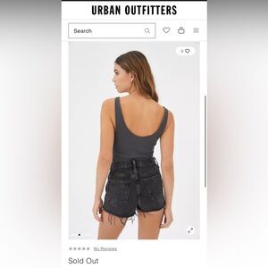 BDG Urban Outfitters Girlfriend High-Waisted Denim Short - Washed Black Denim